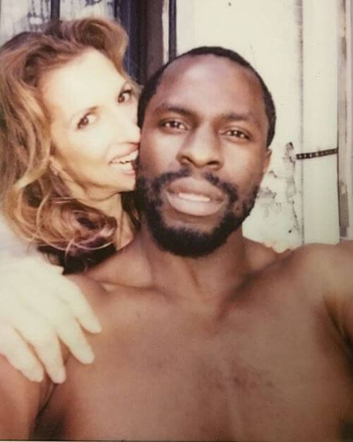 Gbenga Akinnagbe and his friend and co-actor Alysia Reiner.